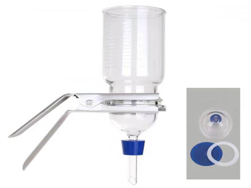 1000ml 玻璃過濾漏斗 PTFE 涂層金屬濾網(wǎng)墊