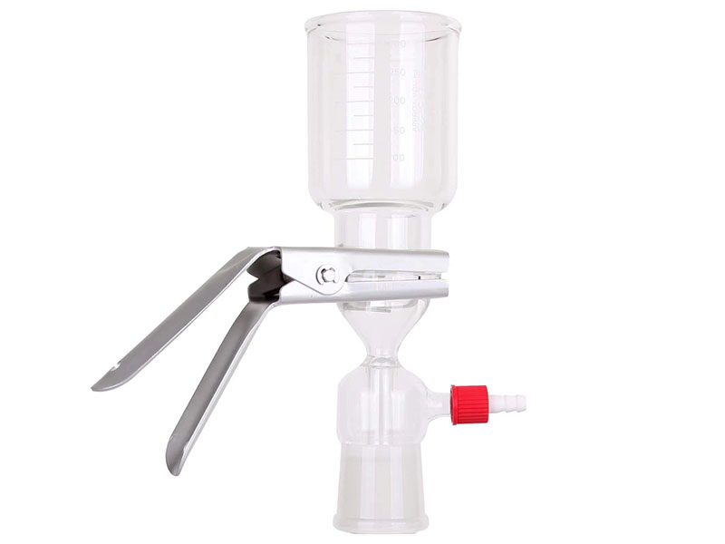 300ml 帽式玻璃過濾漏斗 磨砂玻璃支撐層